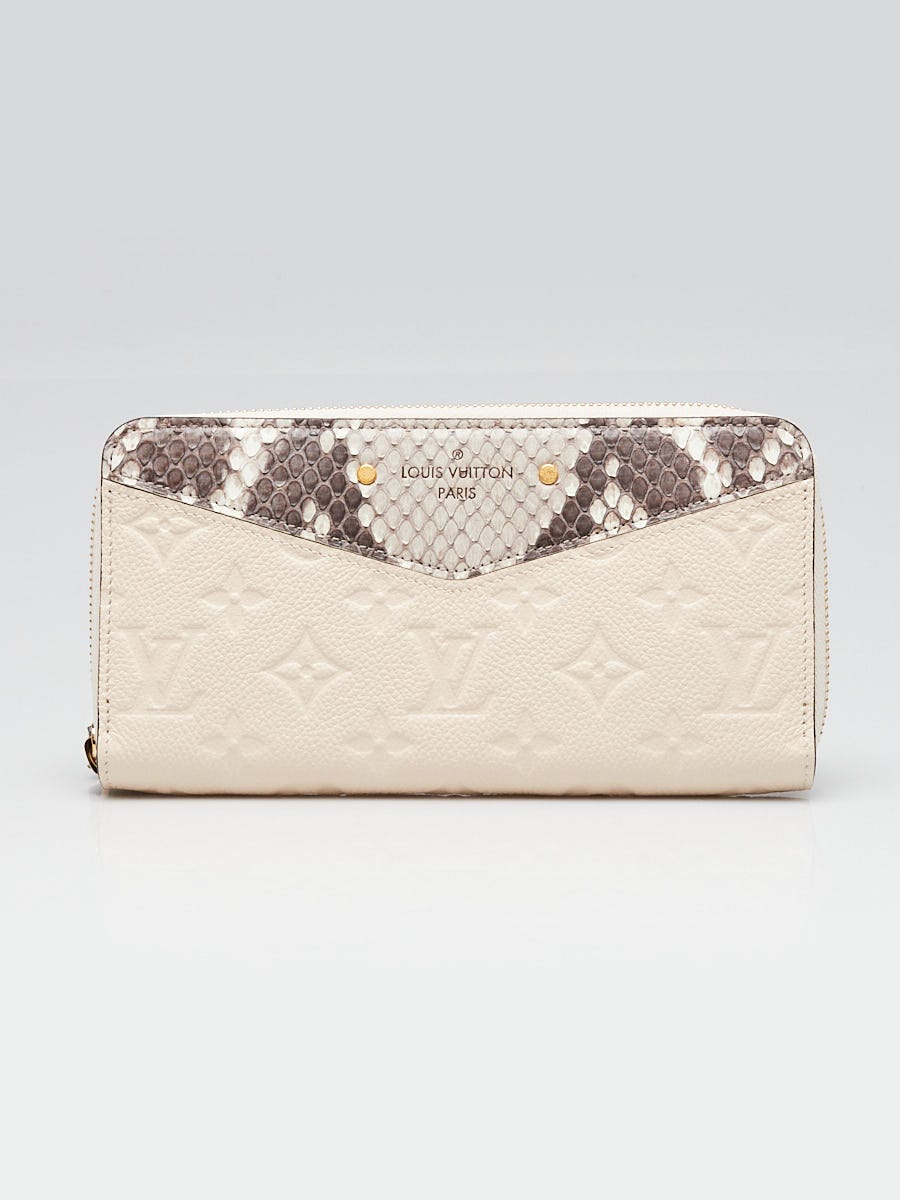 【バッグと手帳2点セット】Louis Vuitton エピレザー Louis Vuitton Creme Monogram Empreinte Leather Zippy Wallet