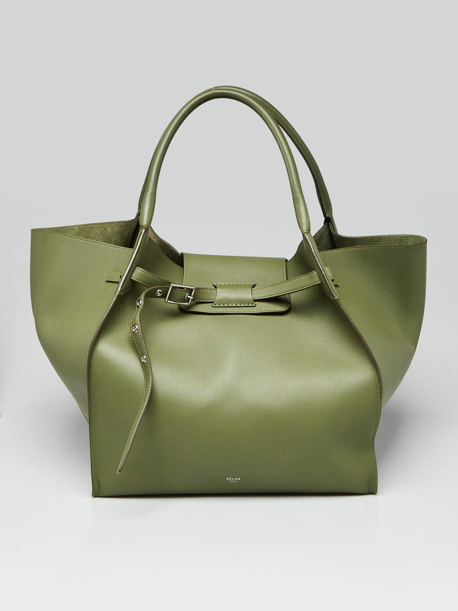 『TOU BAG Olive』 Celine Olive Calfskin Leather Medium Big Bag | Yoogi's Closet
