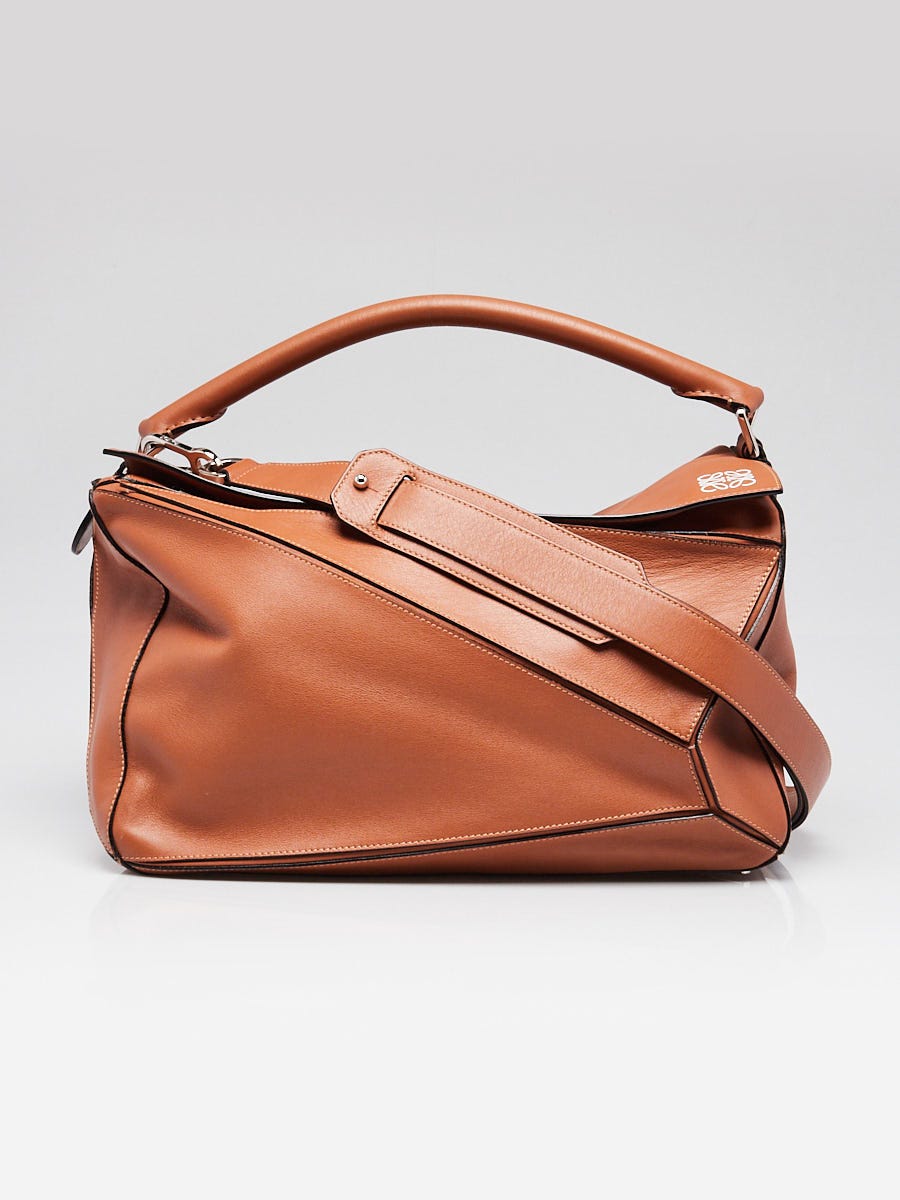 Loewe Brown Leather Large Puzzle Edge Bag | Yoogi's Closet