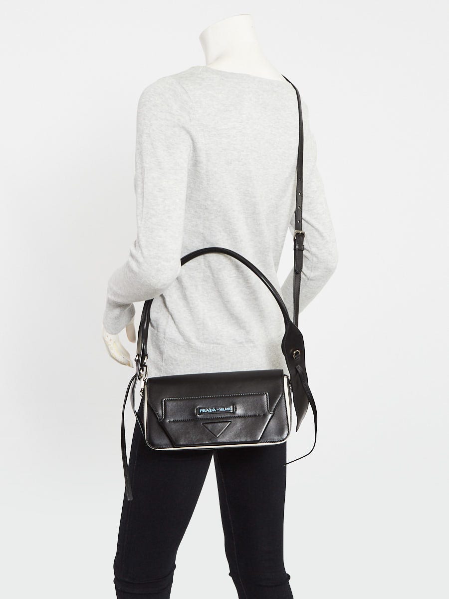 Prada Black Smooth Leather Manuelle Crossbody Bag