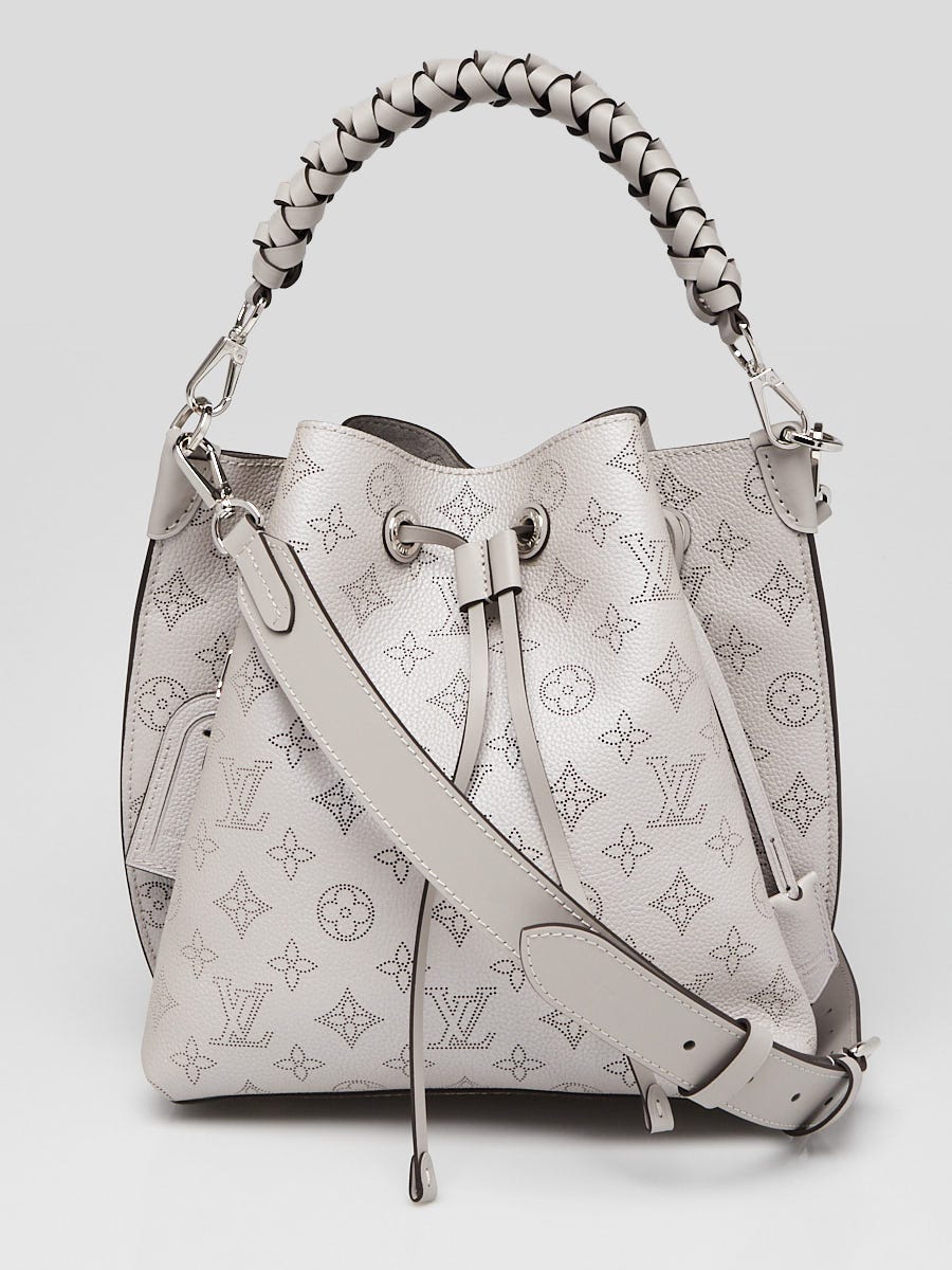Louis Vuitton Grey Monogram Mahina Leather Muria Bag | Yoogi's Closet