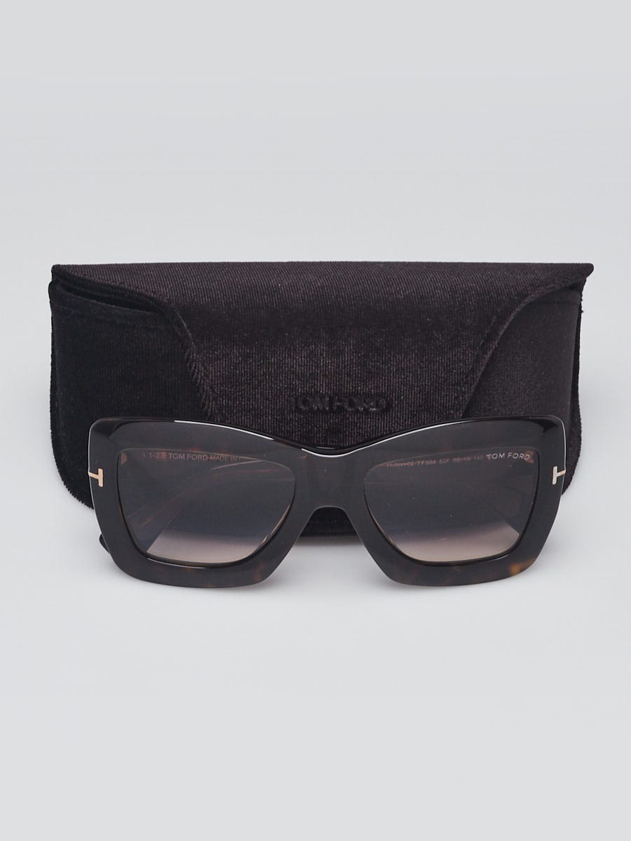 Tom Ford Black Frame Gradient Tint Gina Sunglasses-TF345 | Yoogi's
