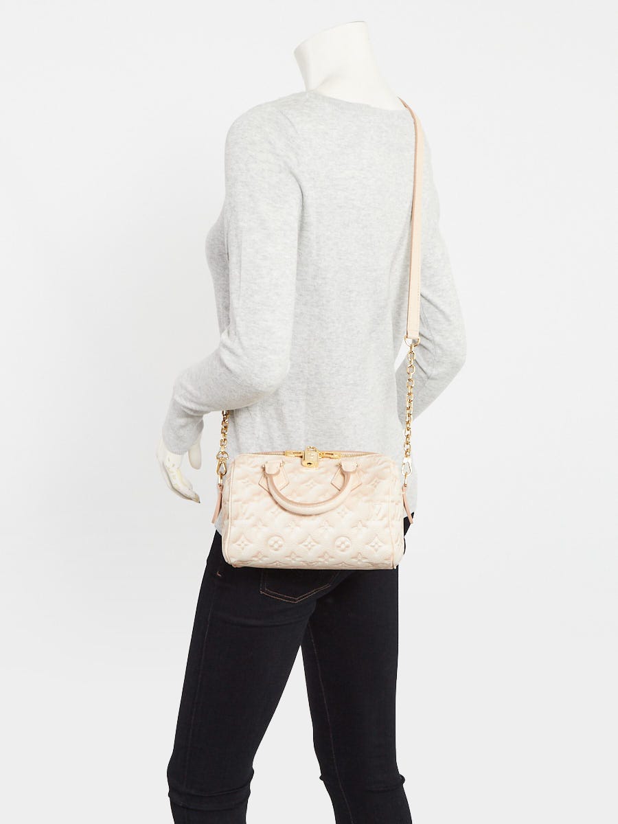 Louis Vuitton Beige Clair Summer Stardust Monogram Empreinte Leather Speedy Bandouliere 20 Bag