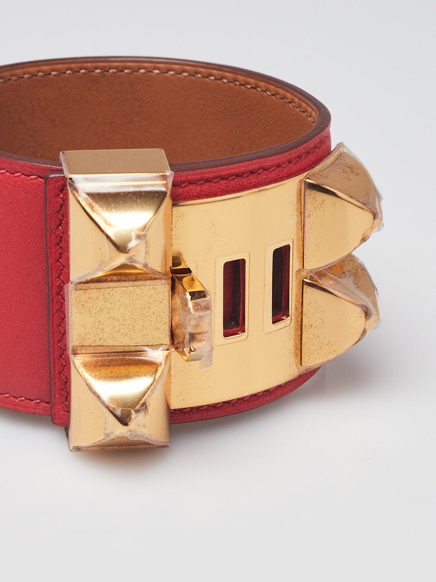 HERMES チェーン柄 スウェット トレーナー　40 Hermes Rouge Tomate Swift Leather Gold Plated Collier de Chien