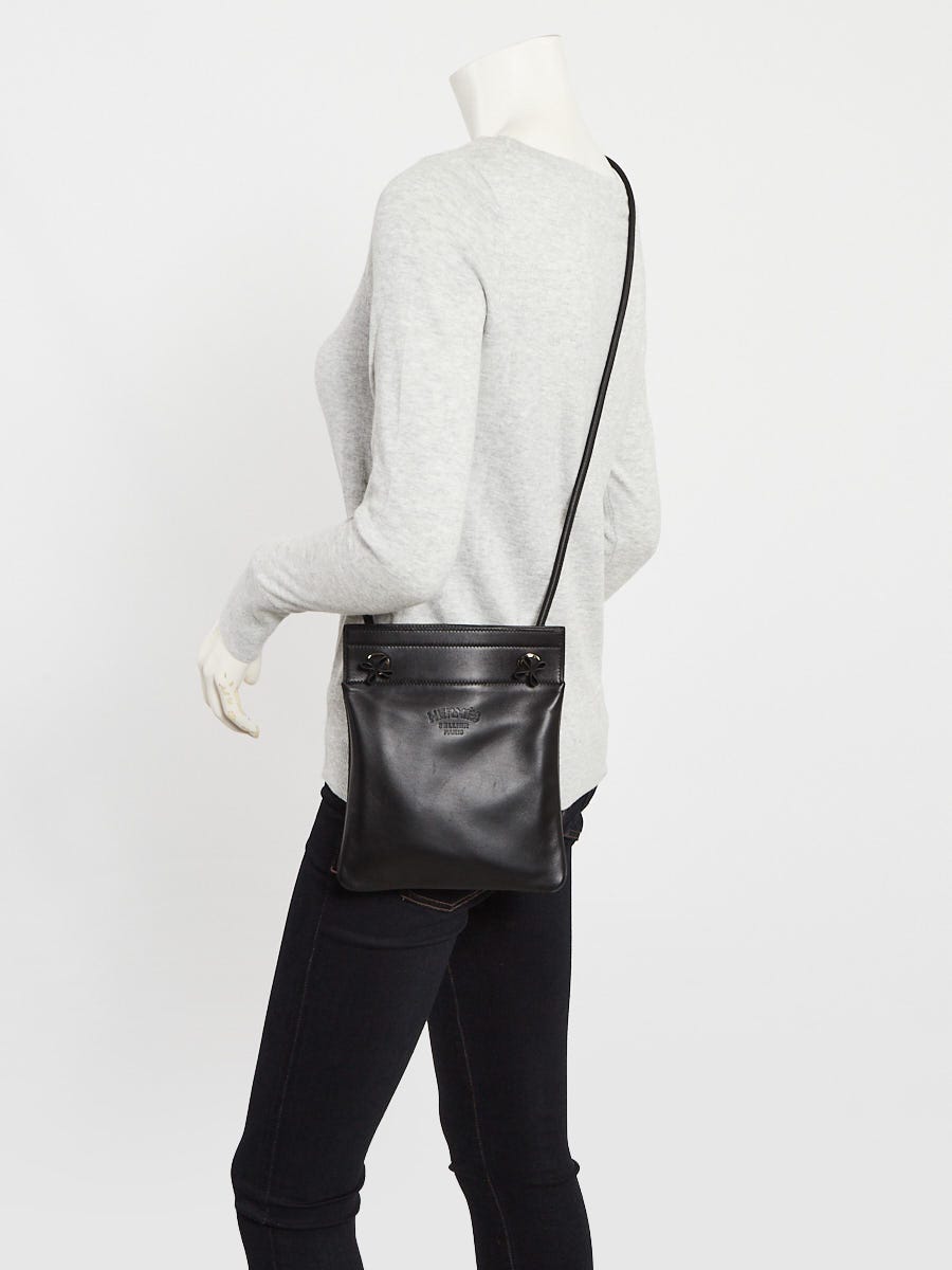 Hermes Black Milo Lambskin Leather Aline Mini Bag | Yoogi's Closet