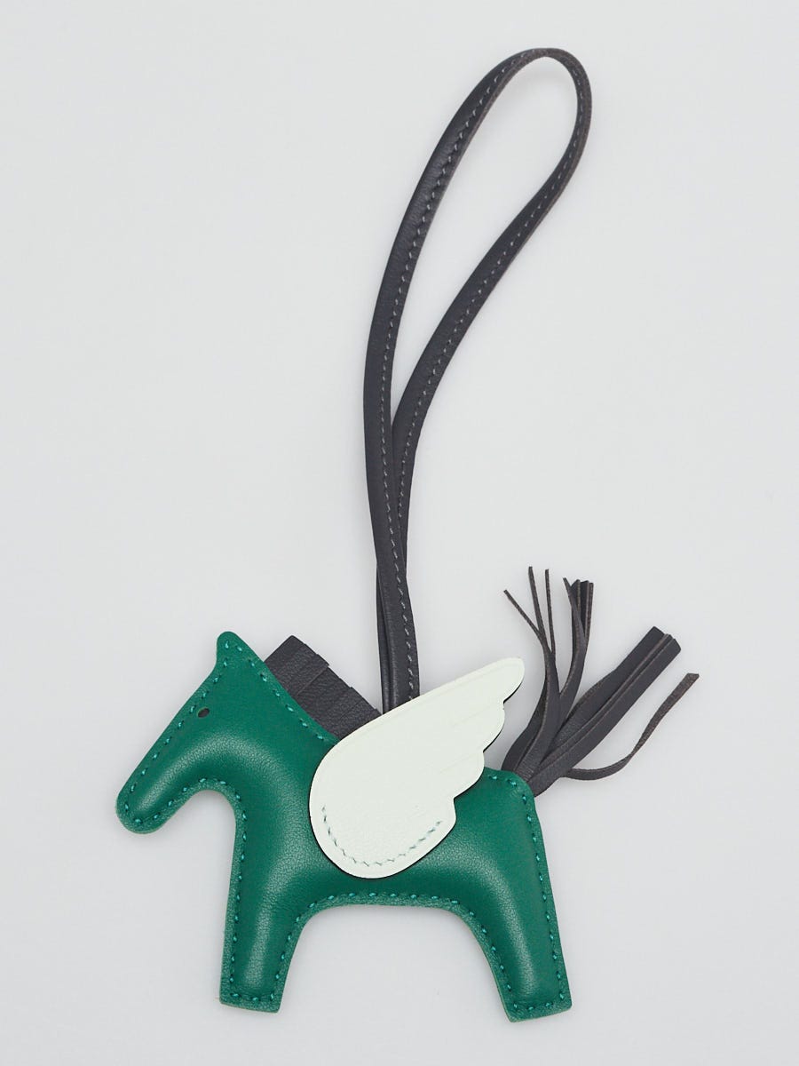 Hermes Vert Moyen/Ardoise/Vert Peppermint Milo Lambskin Leather