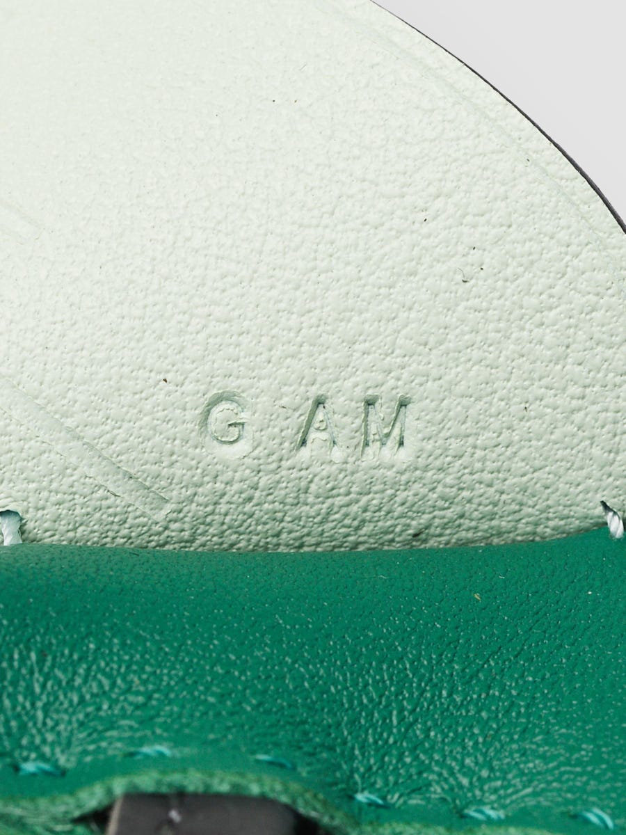 Hermes Vert Moyen/Ardoise/Vert Peppermint Milo Lambskin Leather