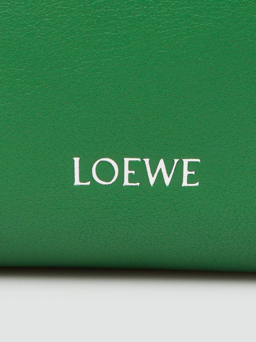 Loewe Green Soft Grained Leather Small Pebble Pouch Bag | Yoogi's