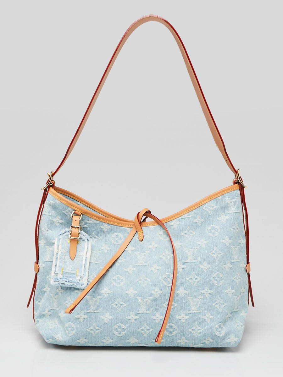Louis Vuitton Sky Blue Monogram Denim Carryall PM Bag | Yoogi's Closet