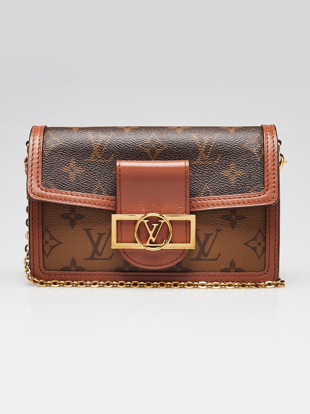 Bell Outline Ringing Louis Vuitton Monogram Reverse Canvas Wallet on Chain Dauphine Bag ...