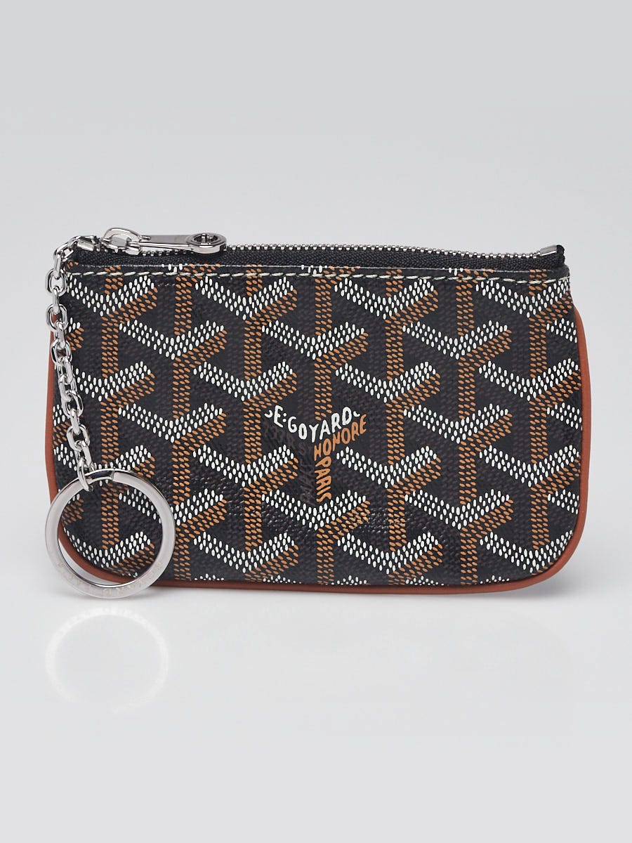 Goyard Black Chevron Print Coated Canvas Senat Nano Zip Pouch