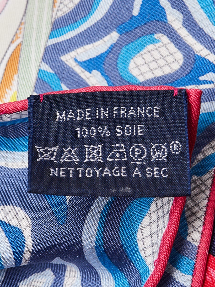 Hermes 90cm Blue/Multicolor Silk Le Marche Du Zambeze Ardmore