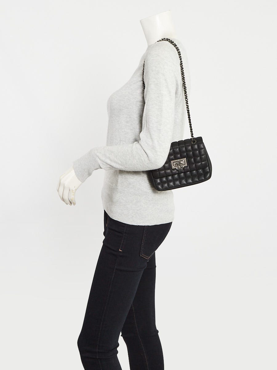 Chanel Black Square Quilted Leather CC Mini Flap Bag