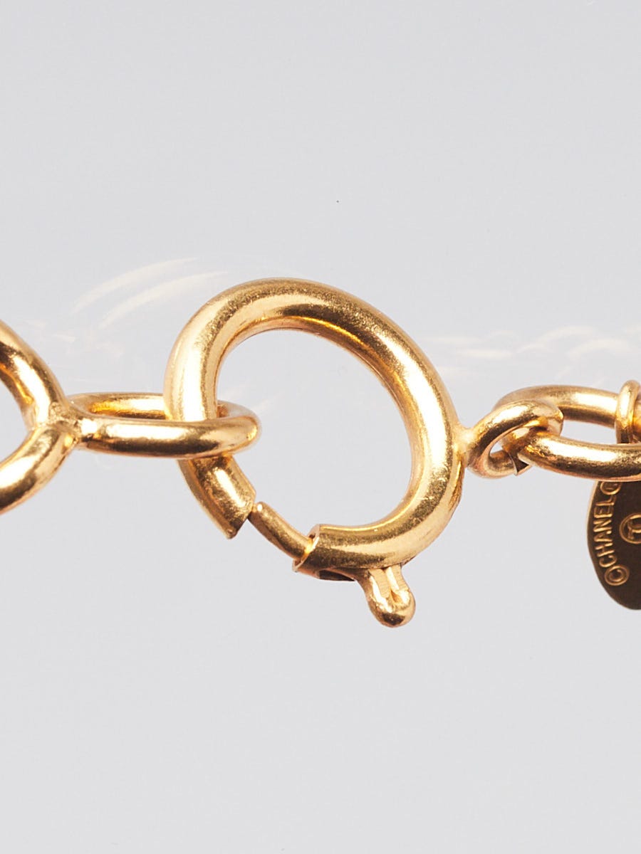 Chanel Goldtone Metal "31 Rue Cambon" Medallion Chain Link Necklace