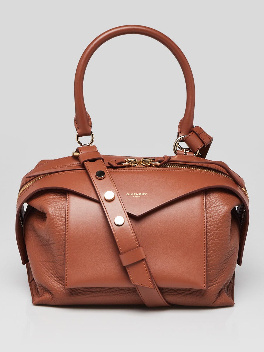 Givenchy Cognac Calf Leather Sway Shoulder Bag | Yoogi's Closet