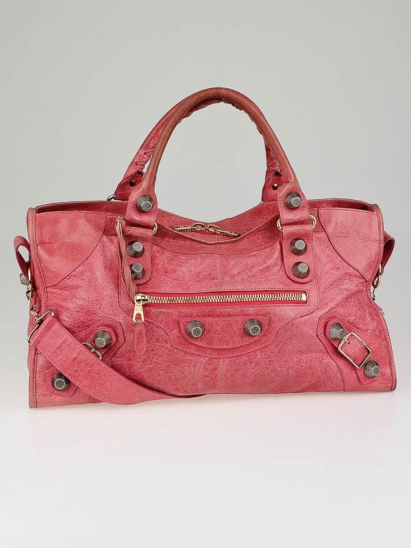 Balenciaga Grenadine Lambskin Leather Giant 21 Rose Gold Part Time Bag