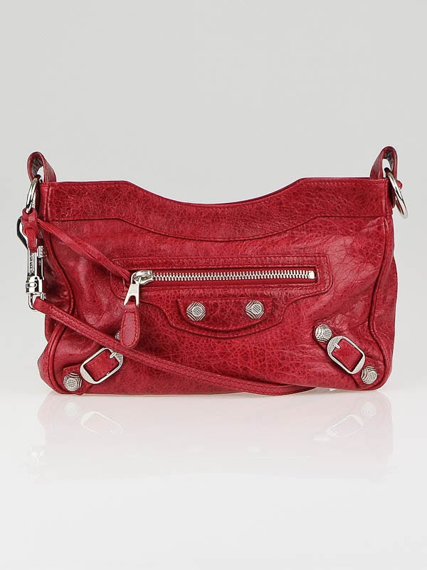 Balenciaga Sang Lambskin Leather Giant 12 Silver Hip Bag