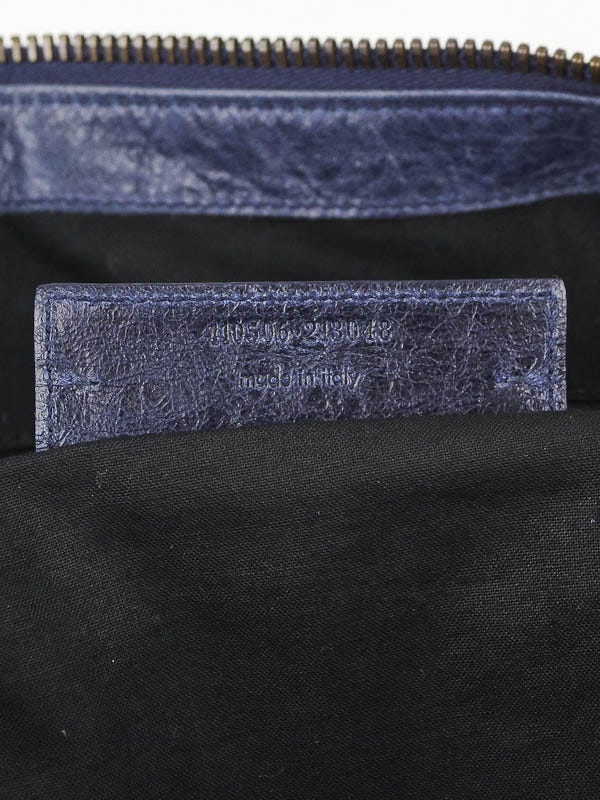 Balenciaga Marine Lambskin Leather Weekender Bag | Yoogi's