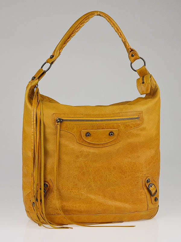 Balenciaga Jaune Chevre Leather Day Bag