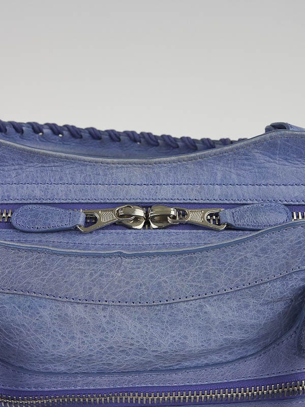 Balenciaga Nuage Leather Giant 21 Silver Motorcycle City Bag