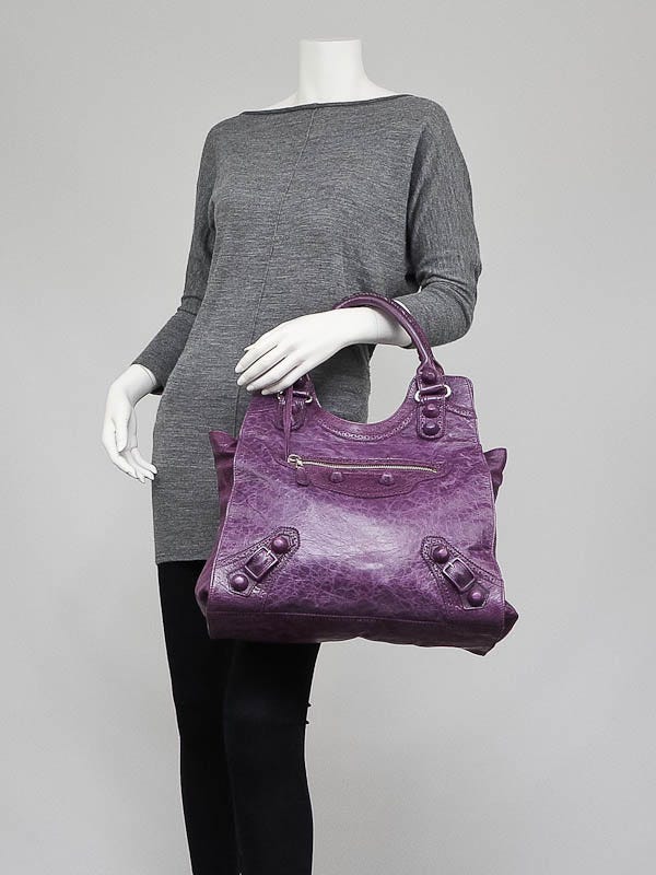 Balenciaga Raisin Leather Giant Brogues Folder Bag | Yoogi's