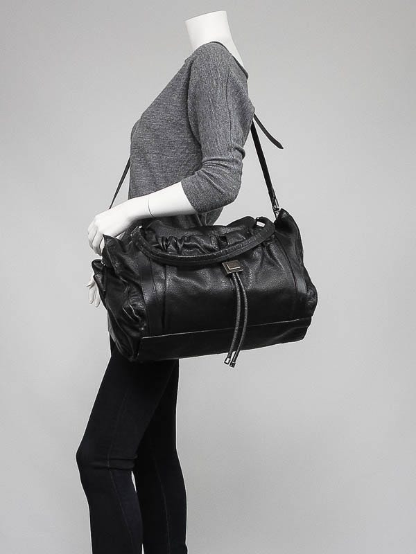 Burberry Black Leather Curzon Large Satchel Bag | Yoogi's Closet