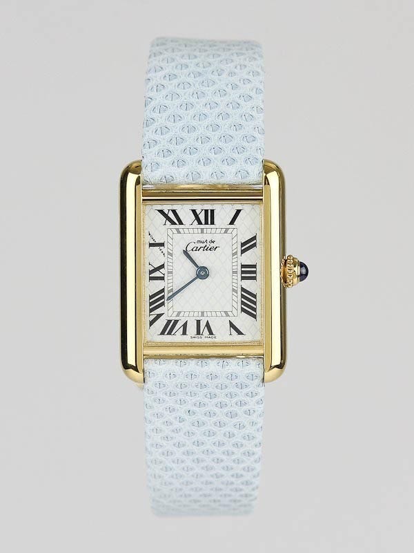 Cartier Gold Plated Sterling Silver Must de Cartier Tank Quartz Watch