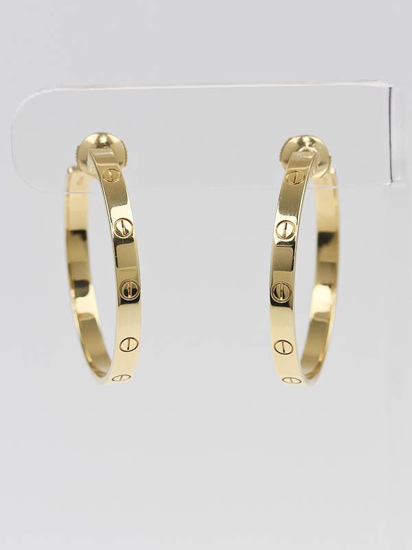 Cartier 18k Gold Love Hoop Earrings