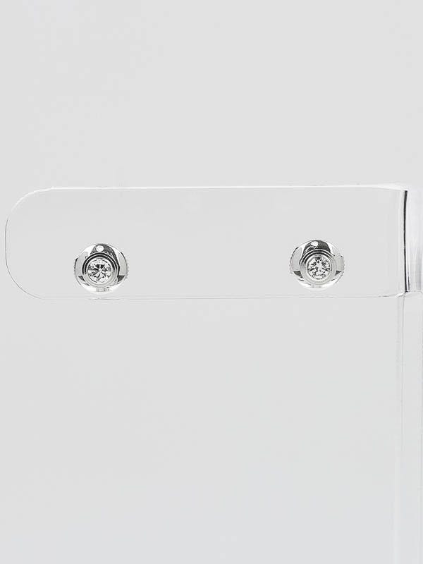 Cartier 18k White Gold and Diamond Diamantes Leger de Cartier Stud Earrings