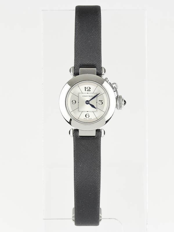 Cartier 27mm Stainless Steel and Satin Miss Pasha Quartz Watch W3149925