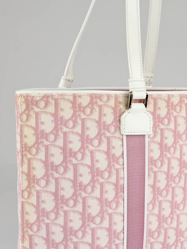 Christian Dior Pink Coated Canvas No. 2 Trotter Tote Bag - Yoogi's Closet