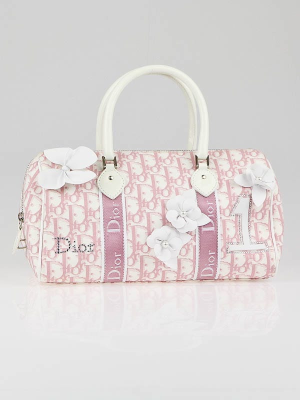 Dior Pink Monogram Canvas Girly Boston Bag Dior