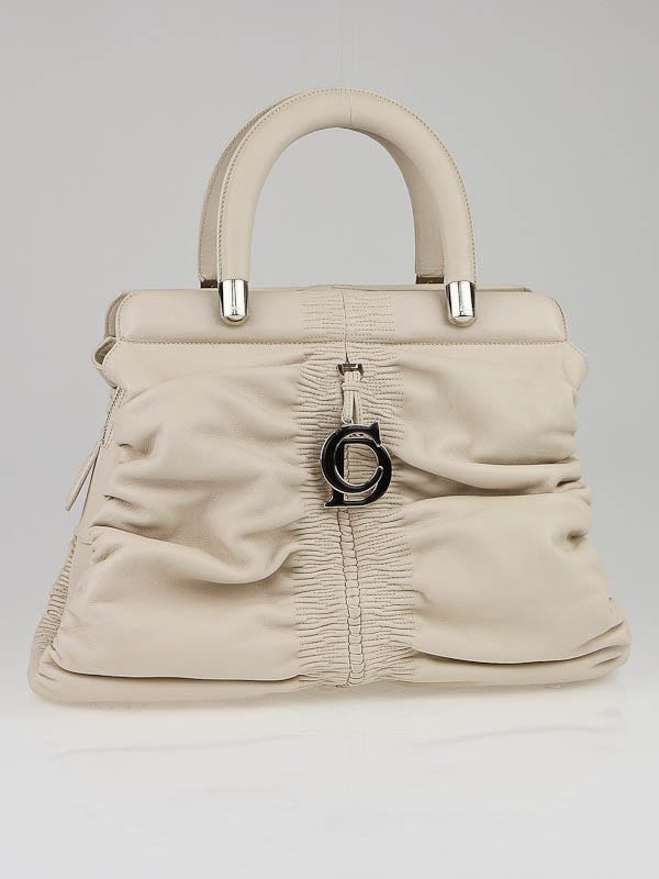 Christian Dior Beige Leather Charms Small Shoulder Bag - Yoogi's Closet