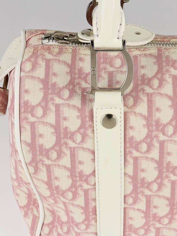 Pink Coated Canvas Dior Boston Bag Cloth ref.736413 - Joli Closet