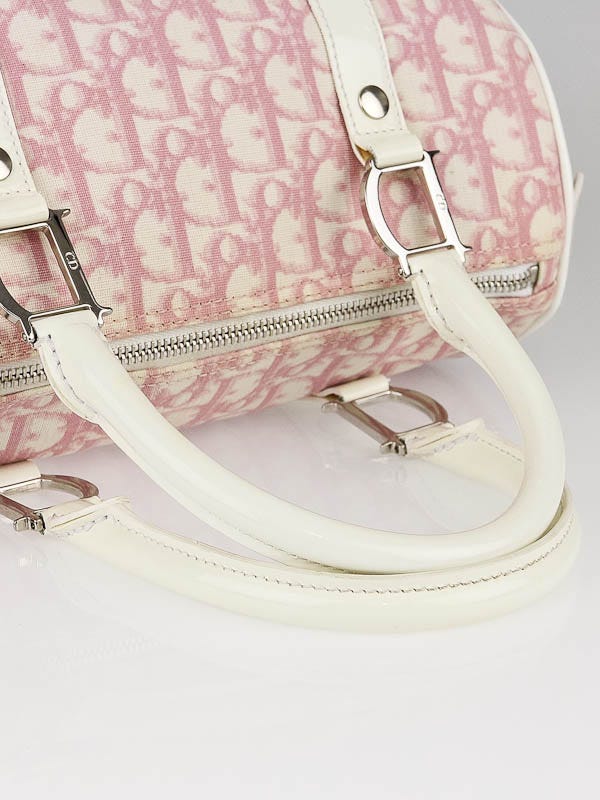 Pink Coated Canvas Dior Boston Bag Cloth ref.736413 - Joli Closet