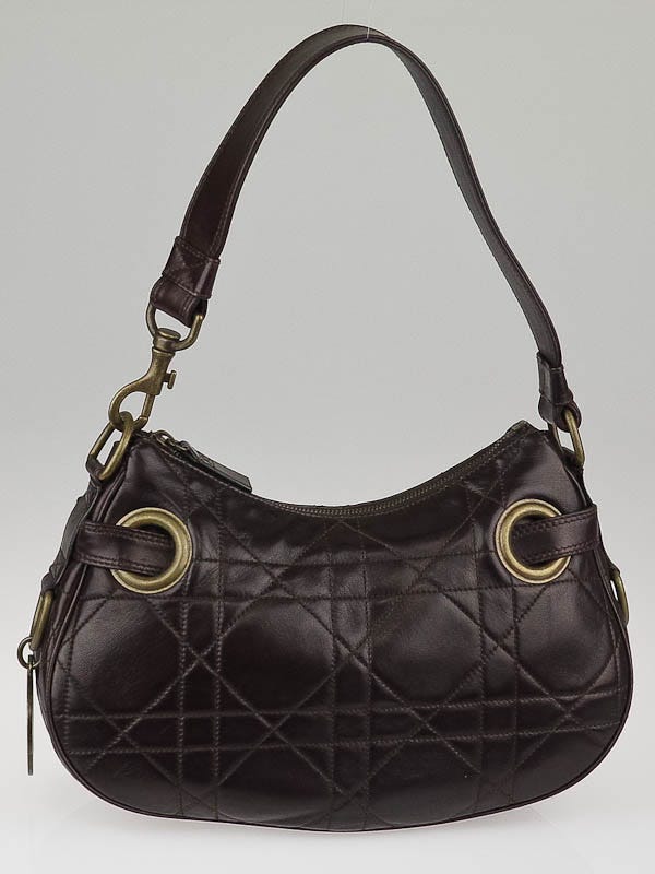 Christian Dior Grey Cannage Quilted Lambskin Leather Small Lady Dior Bag -  Yoogi's Closet