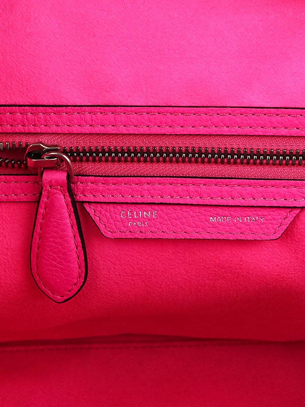 小物 CELINE made in Italy CELINE Blue NanoLuggage ￼Handbag Leather Made In Italy