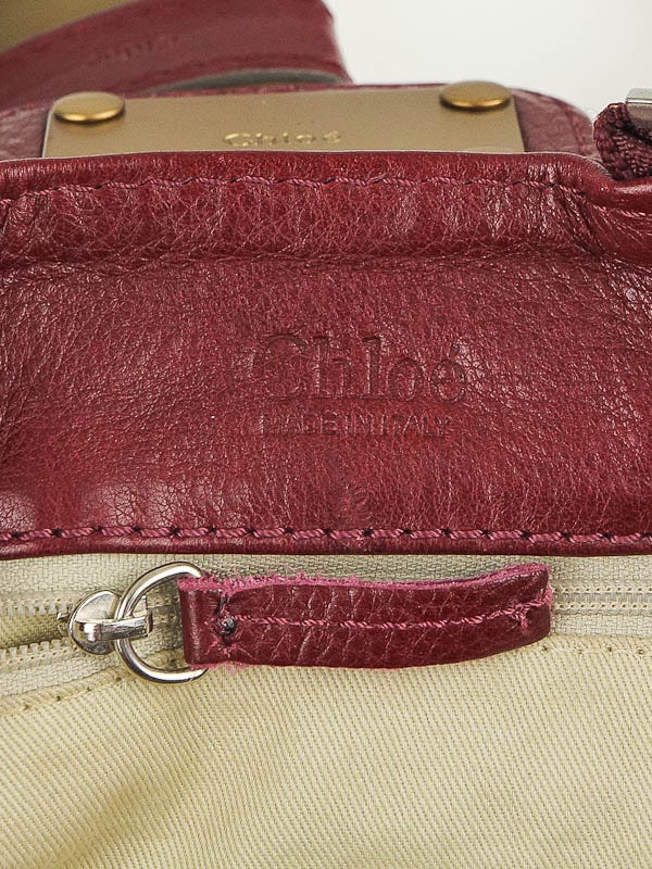 Chloe Grenat Leather Medium Paddington Satchel Bag | Yoogi's Closet