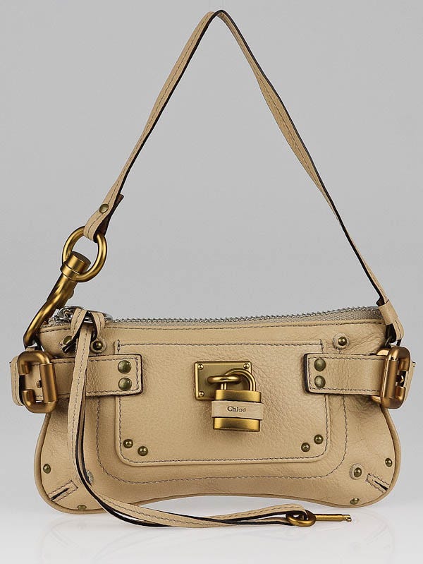 Chloe cream store colored clutch