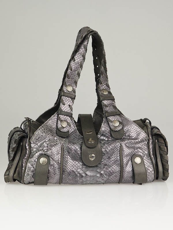 Chloe Acier Python Medium Silverado Bag