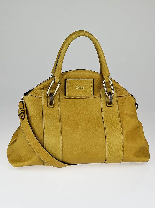 Chloe Mustard Yellow Leather Gemma Bag