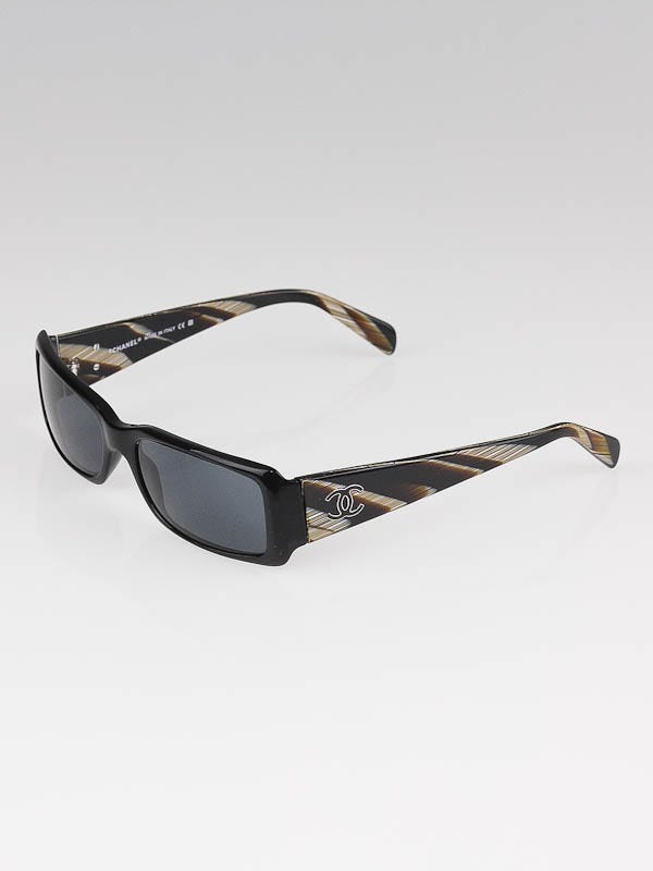 Chanel Black/Brown Marbled CC Logo Sunglasses - 5078