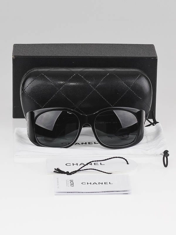 Chanel Black Frame Crystal CC Logo Sunglasses-5134 | Yoogi's Chanel Black Frame Crystal CC Logo Sunglasses-5134 | Yoogi's