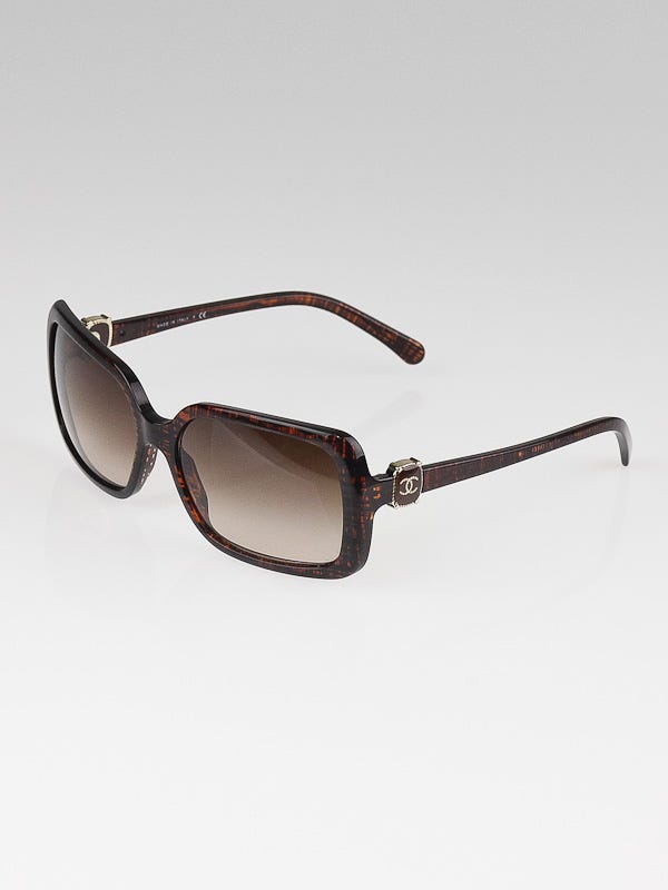 Chanel Brown Oversized CC Logo Sunglasses 5174