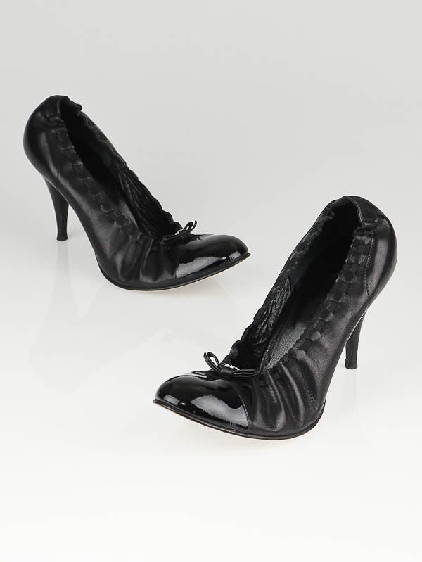 Chanel - Authenticated Heel - Patent Leather Black for Women, Never Worn