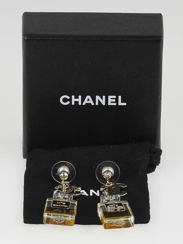 Vintage Chanel Perfume Bottle Earrings at 1stDibs  old chanel perfume  bottles chanel old perfume chanel perfume vintage