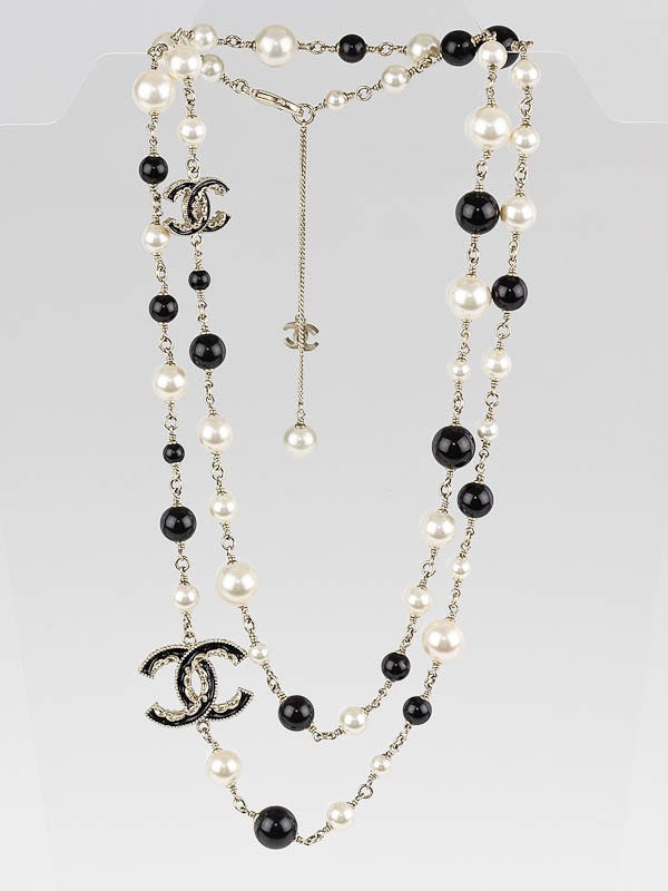 Beaded chanel online necklace