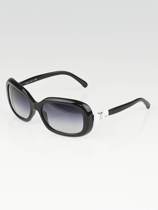 Chanel Black Frame Gradient Tint Bow Sunglasses-5170