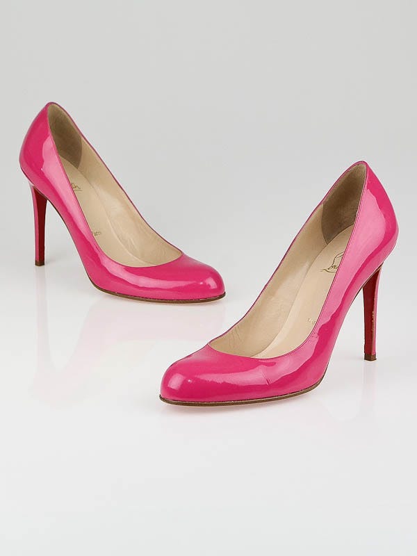 Christian Louboutin Hot Pink Patent Leather Simple 100 Pumps Size 10.5/41