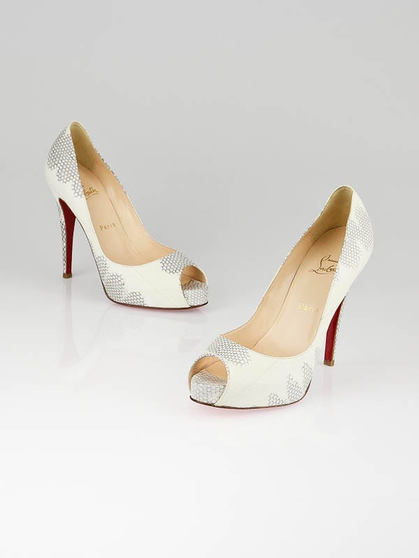 Christian louboutin hot sale white pumps